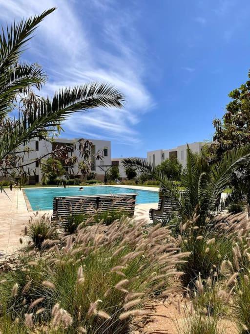 Luxurious Golf & Sea View Beach Apartment With Pool Access - Tamourrit, Taghazout Bay Ngoại thất bức ảnh