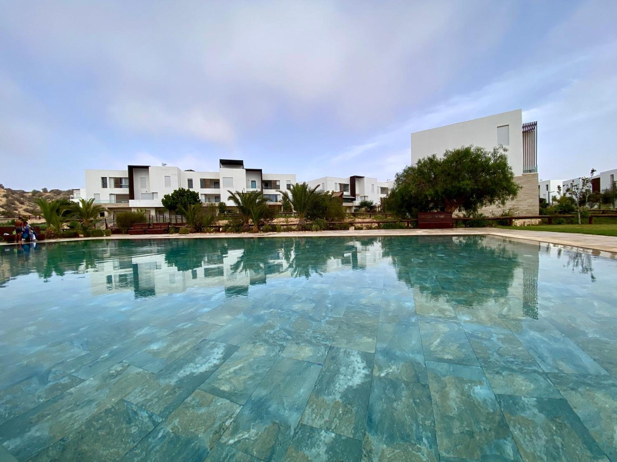 Luxurious Golf & Sea View Beach Apartment With Pool Access - Tamourrit, Taghazout Bay Ngoại thất bức ảnh