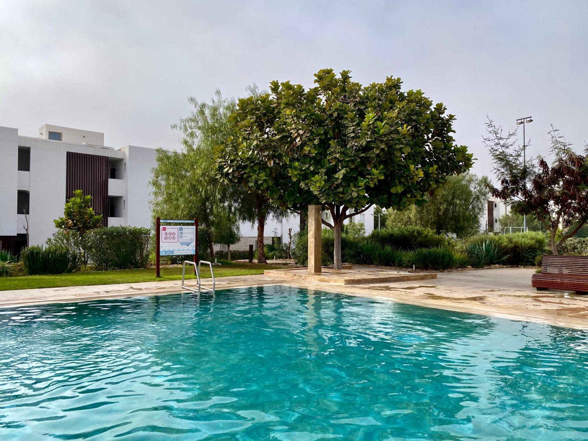 Luxurious Golf & Sea View Beach Apartment With Pool Access - Tamourrit, Taghazout Bay Ngoại thất bức ảnh
